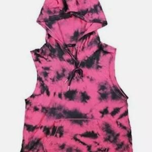 Calvin Klein Performance Tye-dye cropped sleeveless with hood